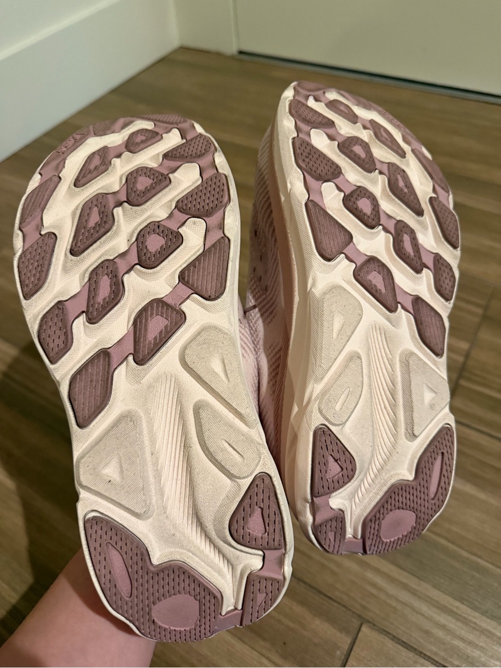 Hoka Women's Light Pink Running Sneakers - Picture 3 of 3